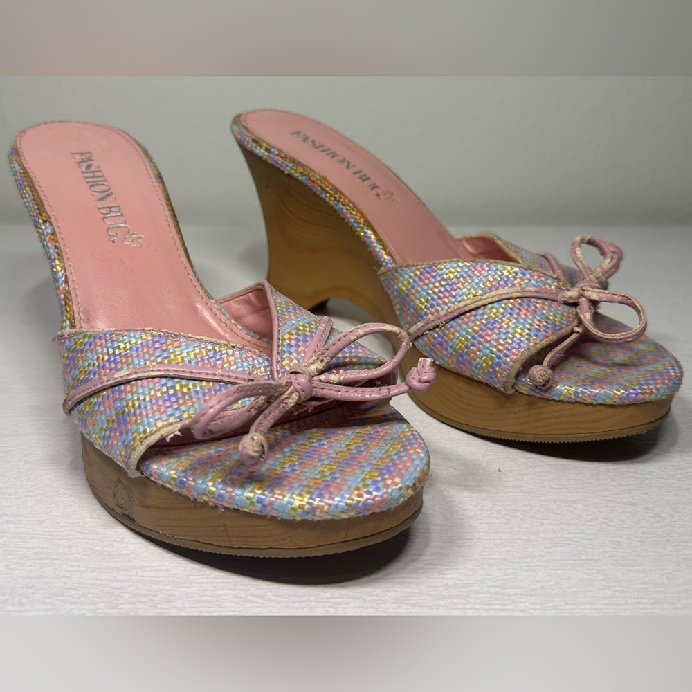 Fashion Bug Pastel Wedge Sandals